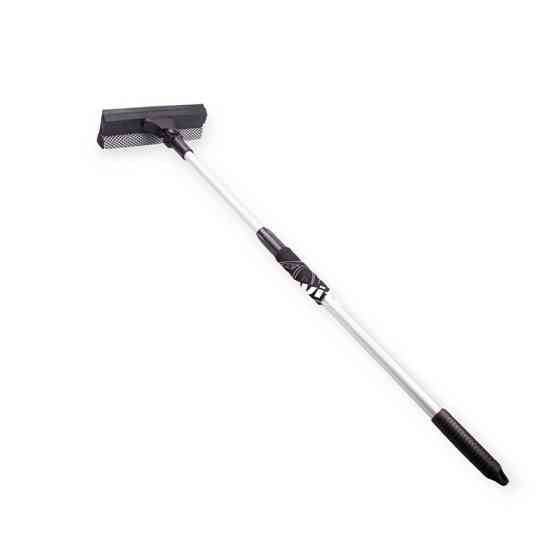 Стяжка с мочалкой 23 х 74-107 см резина, поворотная 360, телескоп. алюм. ручка воды Мукачево