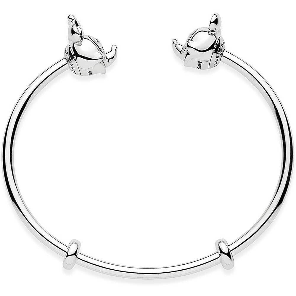 Срібний браслет для намистин Пандора -бангл відкритий "Міккі і Мінні" 597494 MasterSem Київ - фото 3