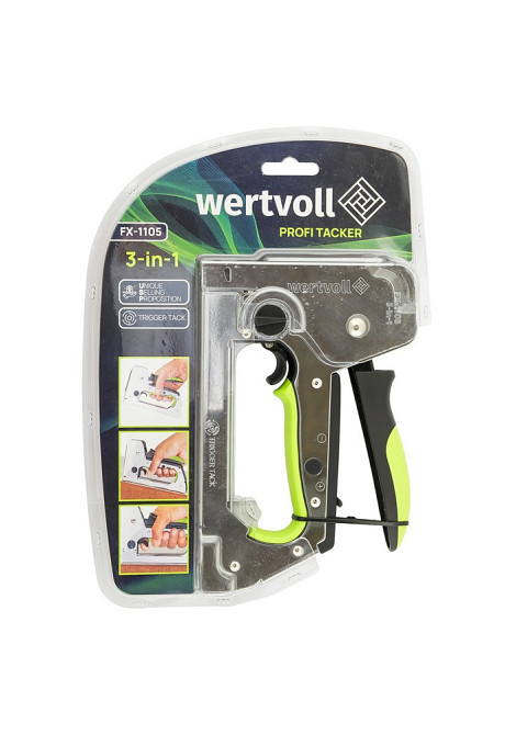 WERTVOLL Степлер тригерний ресорний WERTVOLL 3-В-1 скоба R53 4-14мм/шпилька 14 мм/цвях 14 мм ко Коломия - фото 10