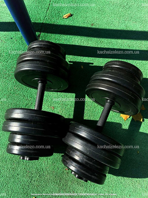 Гантелі набірні 2 по 15 кг з ABS покриттям Гантелі, гирі, штанги та диски бітумні Київ - фото 3