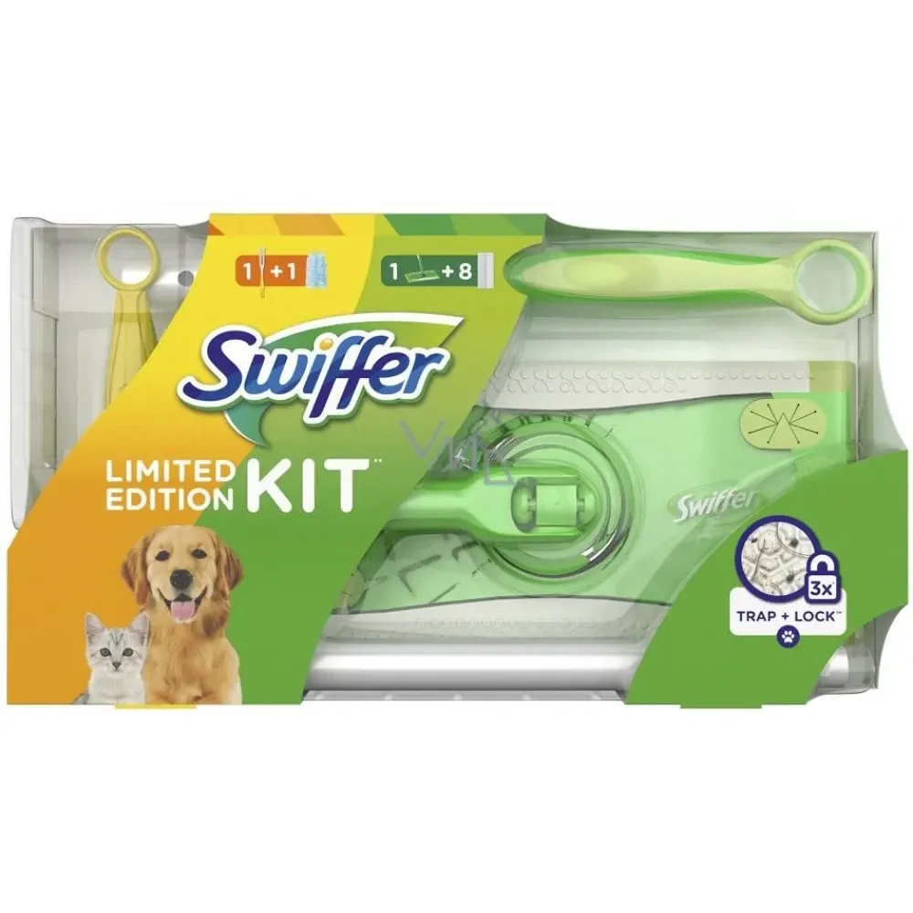 Набір для прибирання Swiffer 2in1 Kit Швабра + 1 шт. щітка від пилу + 8 шт. сухих серветок для сухог Львів - фото 1