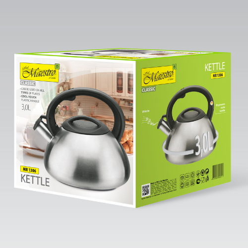 Чайник 3л металевий MR-1306 Maestro Житомир - фото 3