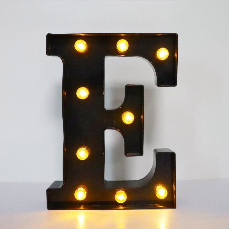 Буква с подсветкой E объемная маленькая 22 на 16 см черный Киев - изображение 1