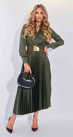 Костюм зі спідницею гофре із шовку (42) Київ