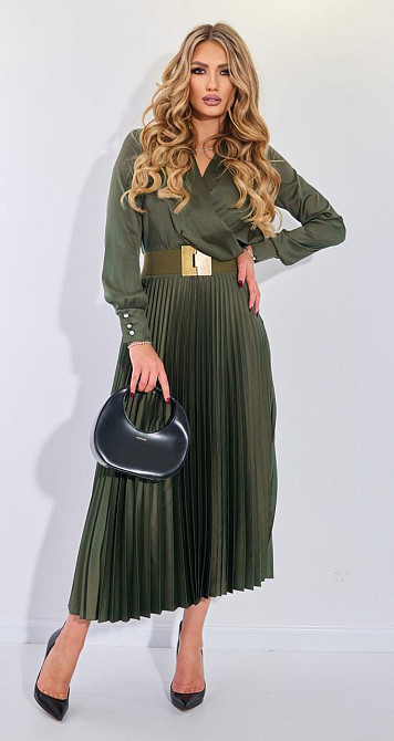 Костюм зі спідницею гофре із шовку (42) Київ - фото 1