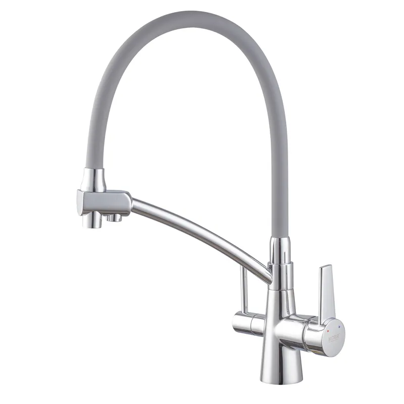 Кухонний змішувач KOER KB-72003-01 з силіконовим виливом та виходом для питної води KR3375 Харків - фото 1