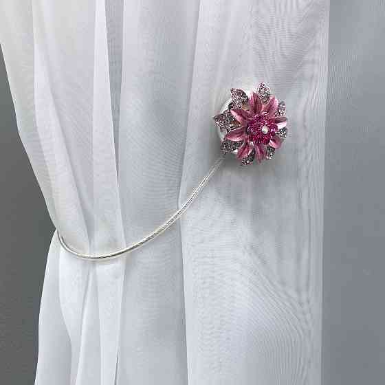 Магніти для штор та гардин "Flowers" набір 2 шт Рожевий (81-195) Київ