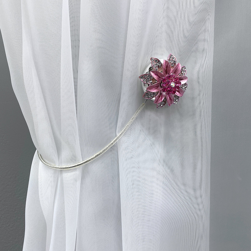 Магніти для штор та гардин "Flowers" набір 2 шт Рожевий (81-195) Київ - фото 2