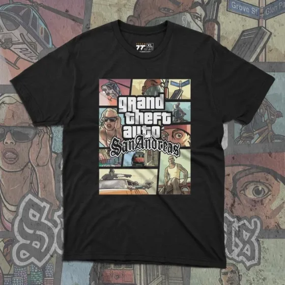 Футболка чоловіча з  принтом GTA San Andreas #5 Розмір 48 Anime0887 Дніпро