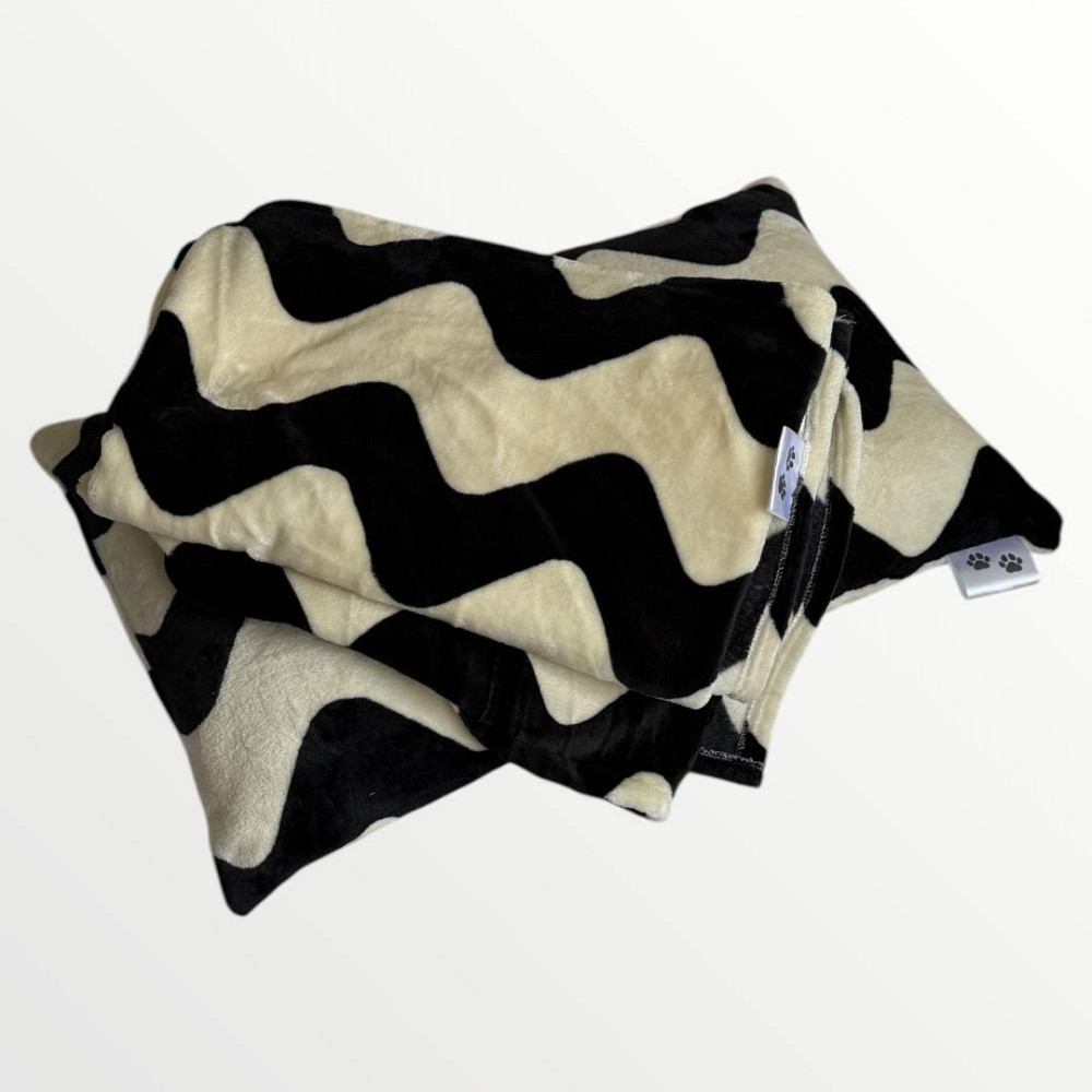 Ecotton Плед Ecotton For Pets 110х120 дорожній для тварин Zig-Zag чорно-білий Коломия - фото 3