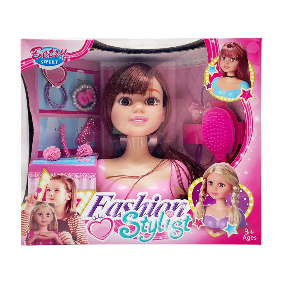 Лялька-манекен для зачісок 2813C темний колір, аксесуари для зачіски Вінниця - фото 1