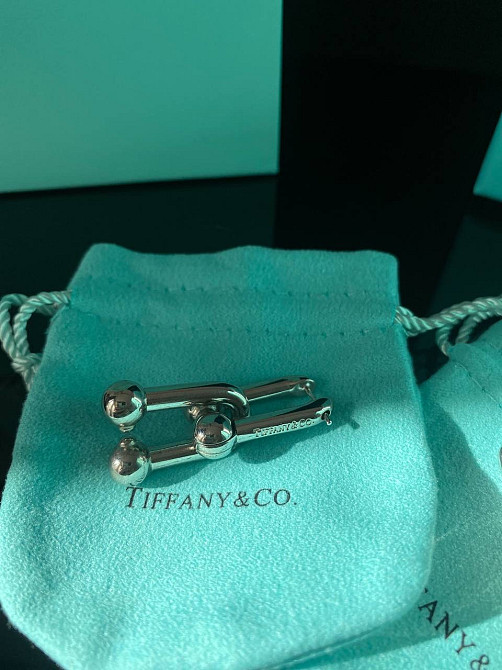 Tiffany Тиффани серьги крупные  hardwear покрытие серебро / упакованы в мешочек Одесса - изображение 3