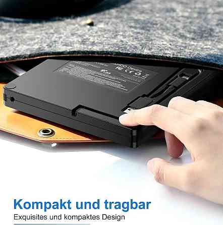 Внешний оптический привод Umaniy USB3.2 (USB-C) черный DVD±RW/CD±RW 24x CD 8x DVD Plug and Play для ноутбука и Киев