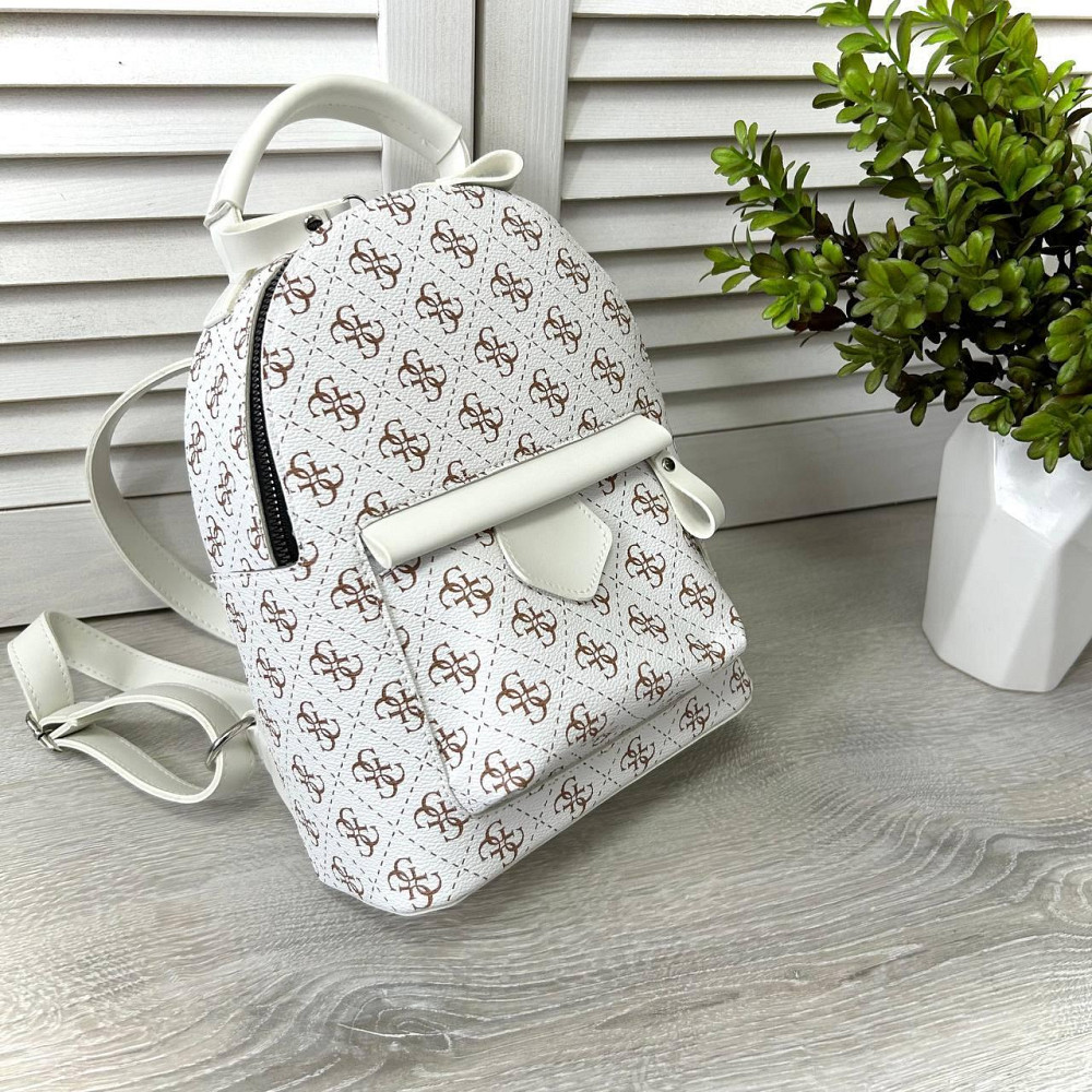 Женский рюкзак классический брендовый. Женский маленький брендовый рюкзак Белый 816 Киев - изображение 10