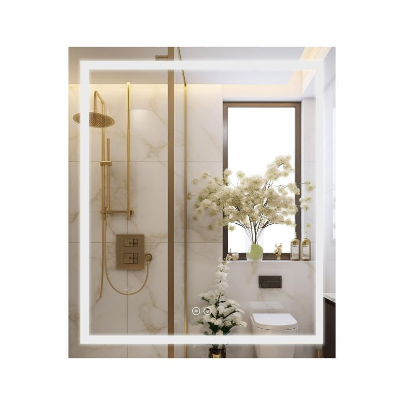 Зеркало прямоугольное сенсорное для ванны Qtap Mideya (MI1) 700х800 с LED-подсветкой Touch, с антизапотеванием Харьков - изображение 1