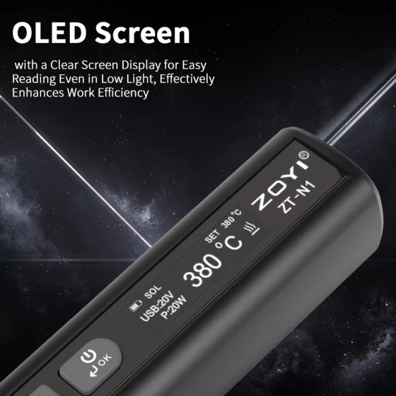 Паяльник Zoyi ZT-N1 USB PD 96W + 1 жало Киев