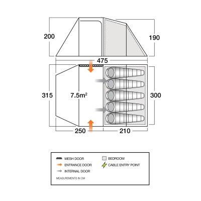 Палатка Vango Beta 550XL Mineral Green (TEUBETA00000002) (930842) Винница - изображение 7