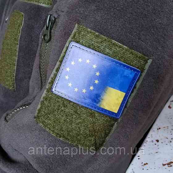 Прапор ЄС і Україна шеврон / патч Київ