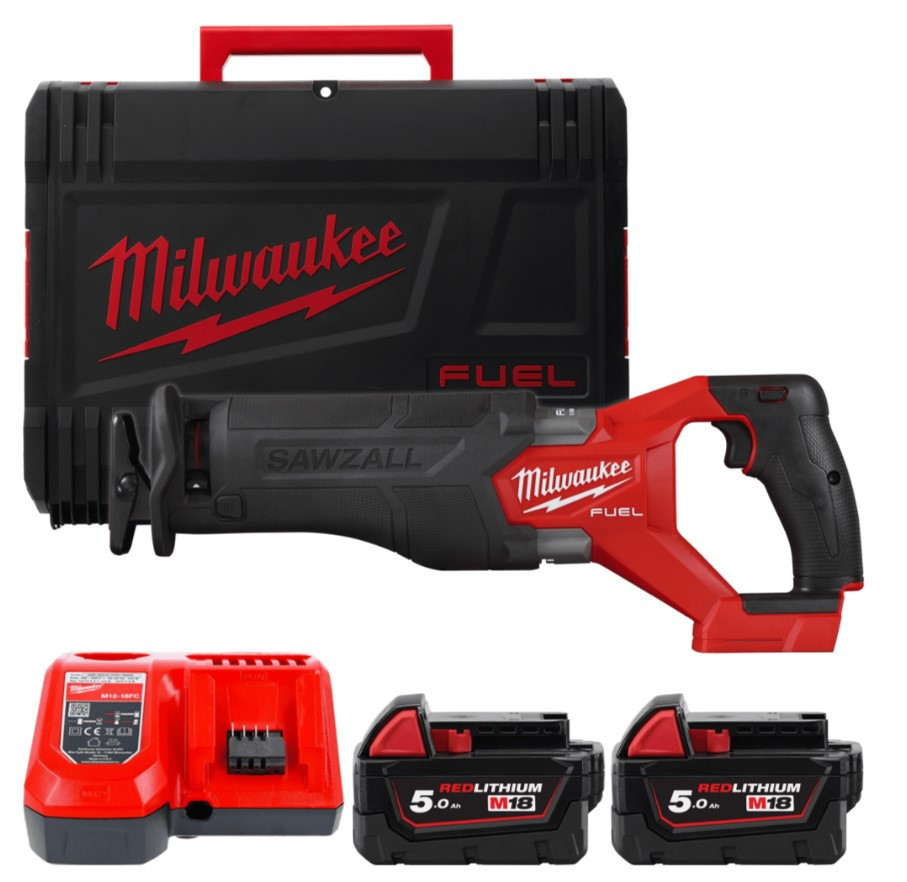 Пила шабельна акумуляторна MILWAUKEE, M18 FHZ-502X (+зар.пр., 2 акум.Х 5Аг, HDкейс) Одеса - фото 1