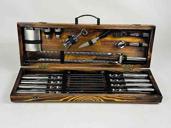 Подарунковий набір шампурів у дерев'яному кейсі СТАЛЕВИЙ HAPPY DAYS Тернопіль