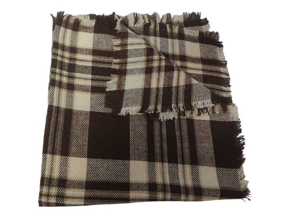 Хустка напіввовняна 85х85 коричнева Київ - фото 1