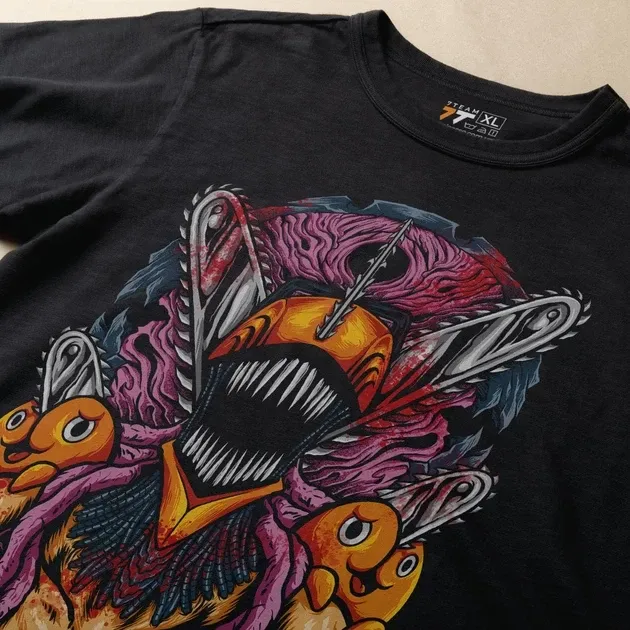 Футболка чоловіча з  принтом Человек Бензопила #01 Розмір 48 Anime0136 Дніпро - фото 3