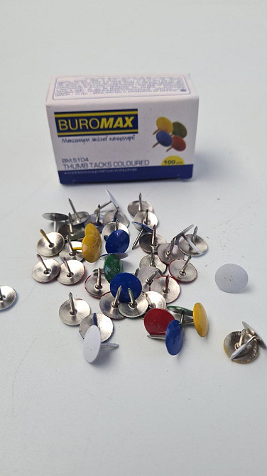 Кнопка "BUROMAX" гвоздик в карт кор 100шт (5104) (1 пачка) Харків - фото 1