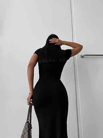 Женское стильное элегантное длинное платье из качественной вискозы Черный, 44/46 Одесса