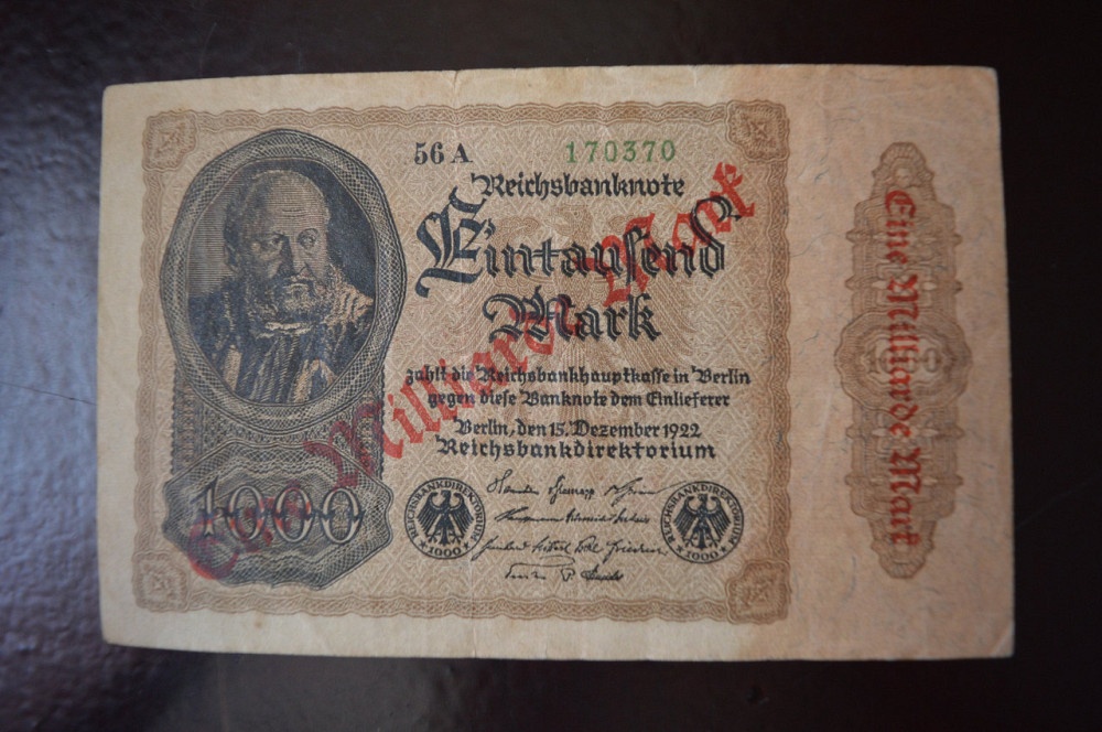 1000 Марок Германия 1 Миллиард Марок 1922 г Полтава - изображение 1