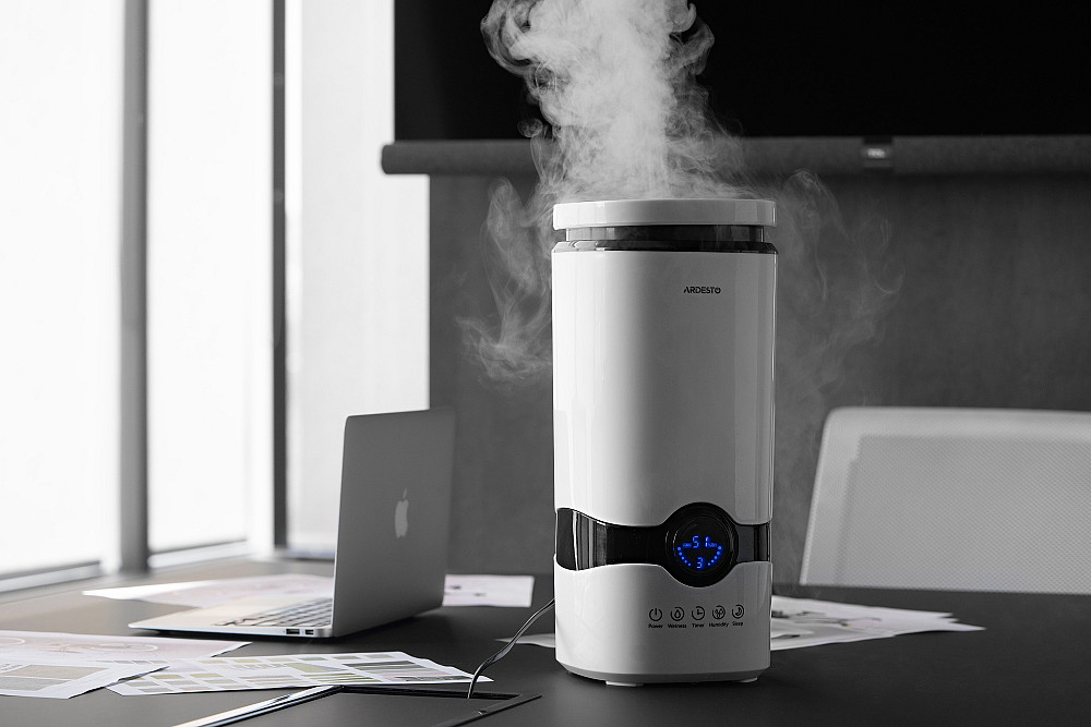 Зволожувач повітря ARDESTO ультразвуковий, 40м2, 4л, 300мл/г, електр. кер-ння, пульт ДК, верх. залив води, білий Киев - изображение 3