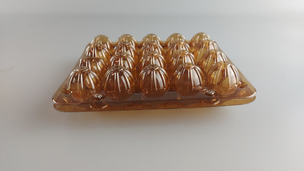 Упаковка для перепелиных яиц 20 ячеек (квадратная) КОРИЧНЕВАЯ (50 шт) Харьков - изображение 2