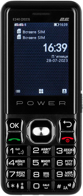 Мобільний телефон 2E E240 2023 Dual Sim Black (688130251068) Чорний Харків - фото 1