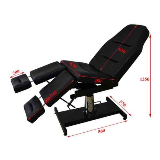 Педикюрне крісло з гідравлічним регулюванням висоти UK-22 Чорний Київ