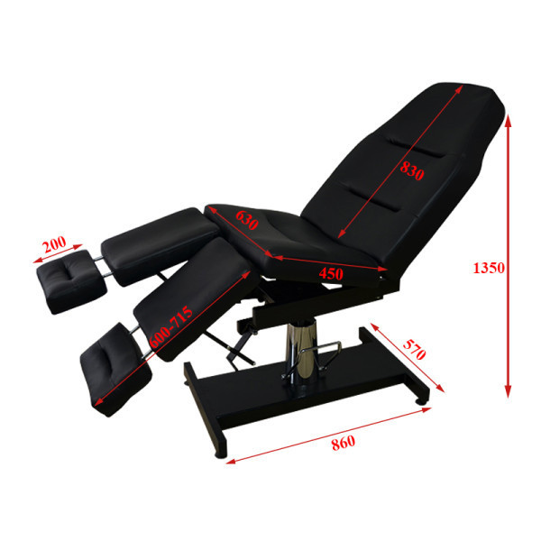 Педикюрное кресло с гидравлической регулировкой высоты UK-22 Черный Киев - изображение 4
