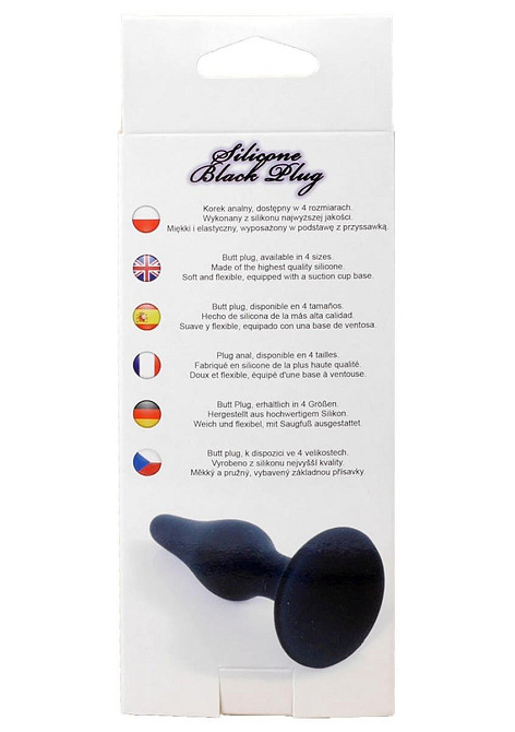 Анальна пробка - Silicone Black Plug XL Sex Aura Київ - фото 7