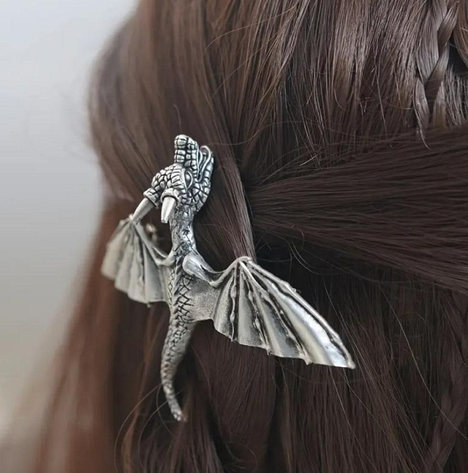 Вінтажна заколка для волосся з драконом вікінгів, прикраса для волосся, 1шт Київ - фото 4