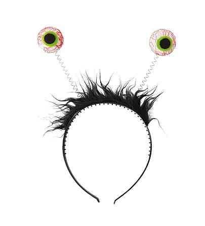 Обруч Глаза на Хеллоуин 12 на 22 см черный Киев
