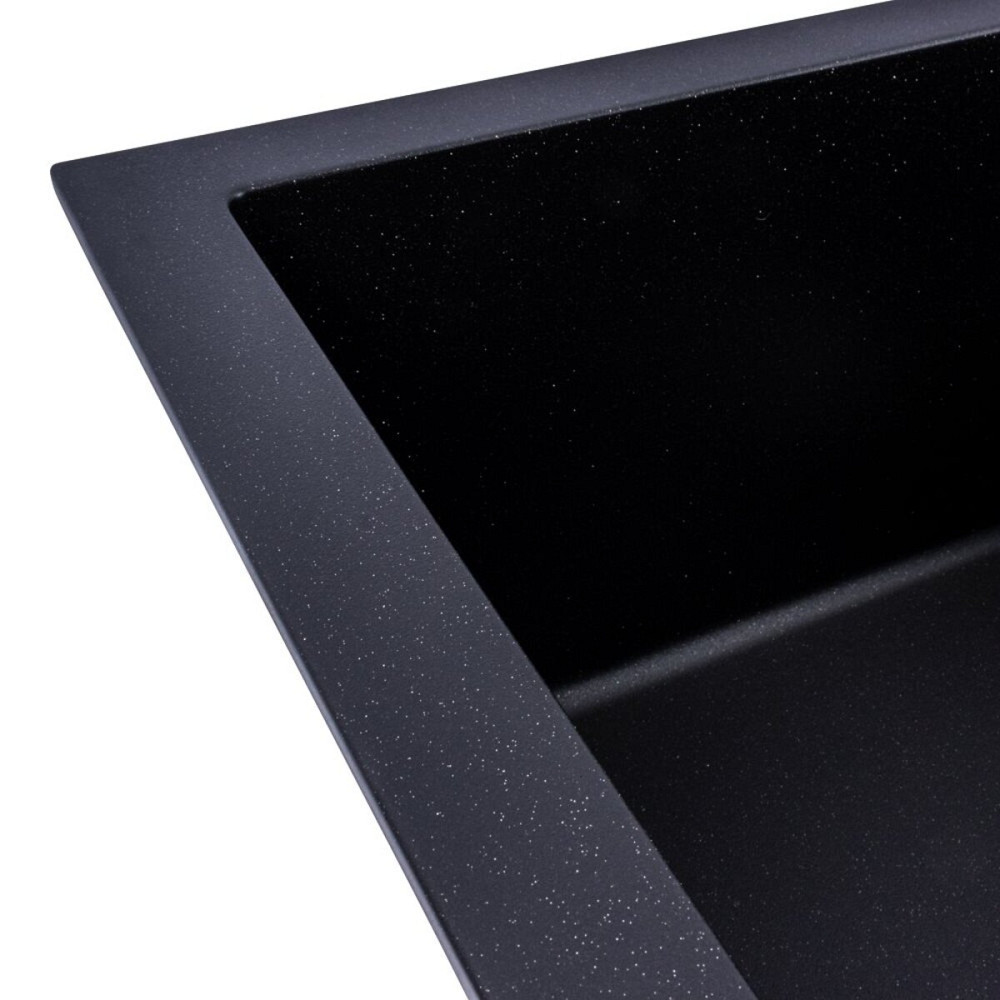 VALESO Гранітна мийка для кухні VALESO SOLID 7843 матова Чорний металік Коломыя - изображение 12