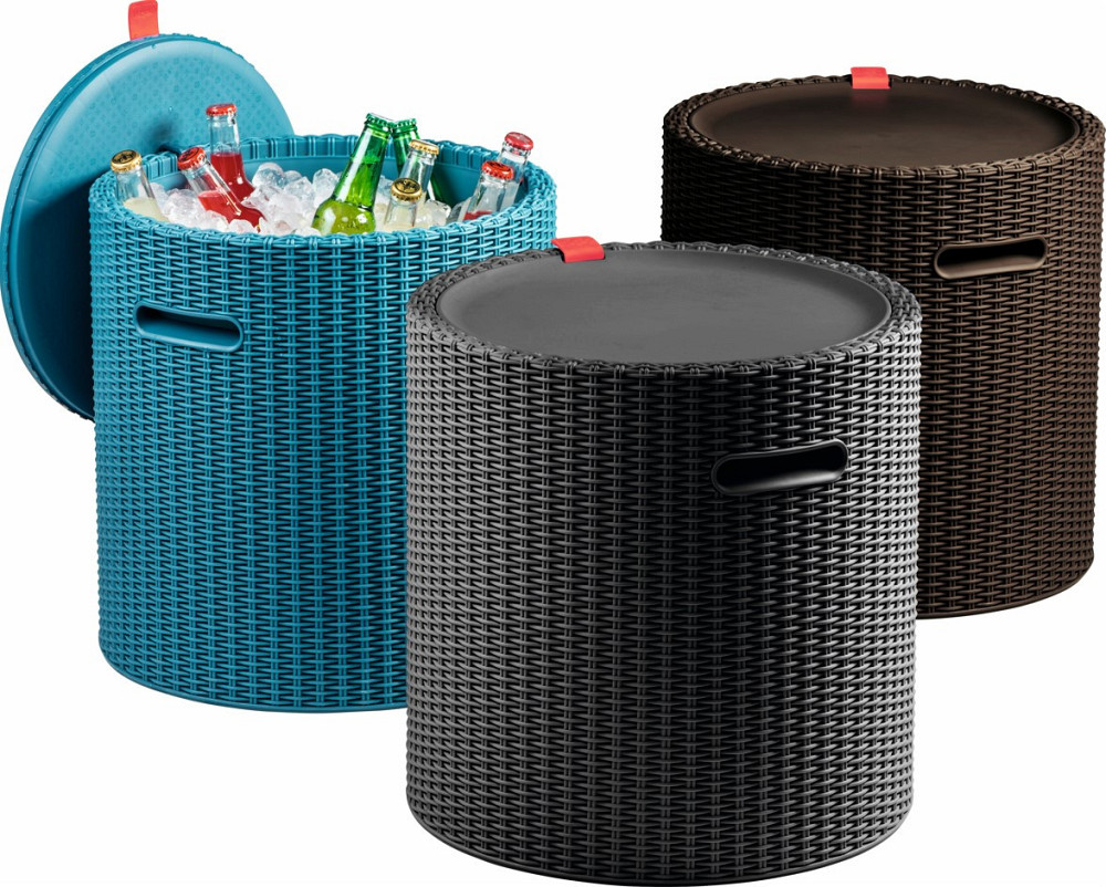 Стіл-скриня садова пластикова KETER COOL STOOL, коричнева Київ - фото 4