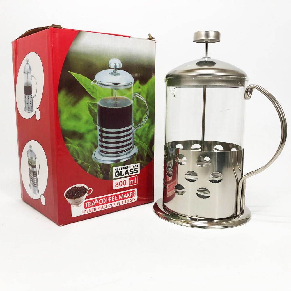 Багаторазовий френч-прес, Заварники для чаю та кави, Френч-прес з поршнем, Заварник скляний з пресом RH-37 Львів - фото 8