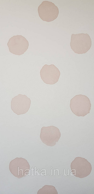 Шпалери флізелінові еко Rasch Kids World 0.53х10 дитячі круги плями рожеві на білому Київ - фото 1