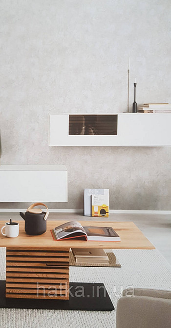 Шпалери вінілові на флізеліні Marburg Memoria 1.06х10 під штукатурку під старовину бежеві біле срібло Київ - фото 2