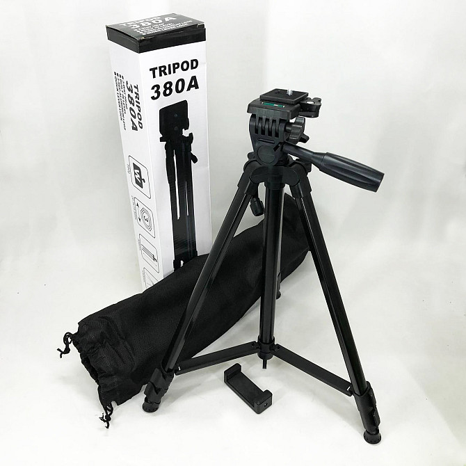 Штатив для блоггера TriPod 380A 0.50-1.35м, Штатив с устойчивой конструкцией для студии HX-19 Львов - изображение 6