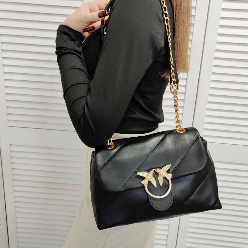 Брендова жіноча сумка. Жіноча чорна сумка маленька через плече. 873 Київ - фото 3