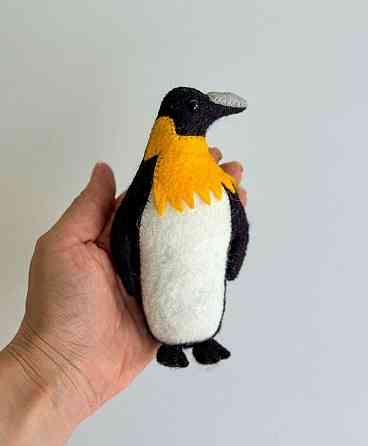 Мягкая фетровая игрушка пингвин ручной работы – безопасная развивающая игрушка Киев