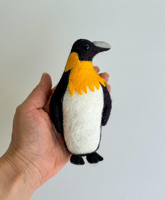 Мягкая фетровая игрушка пингвин ручной работы – безопасная развивающая игрушка Киев - изображение 1