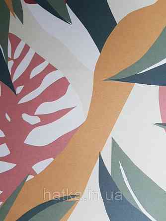 Обои виниловые  Lutece Bensimon панно 260х250 см джунгли листья папоротника монстеры пальмы лианы солнце Киев