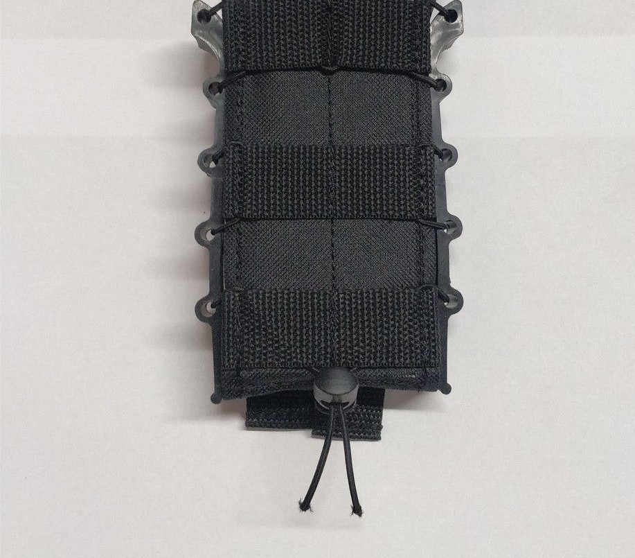 Подсумок для магазина АК черный жесткий каркасный кордура с системой Молли Одесса - изображение 10