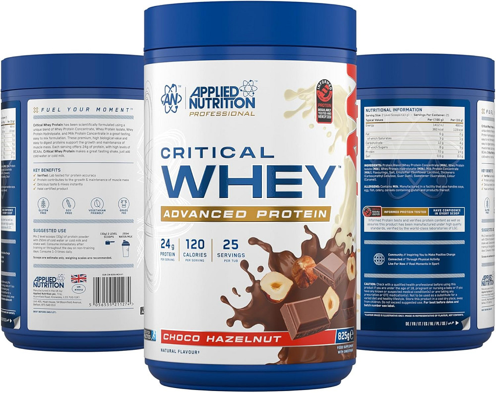Протеин Applied Nutrition Critical Whey Protein 825 г, Choco Hazelnut Луцк - изображение 2