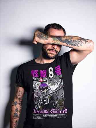 Футболка з аніме принтом Каіджу Но Хосхіна Гіфт оверсайз (S/M/L) Чорний AnimeJ0318 Дніпро